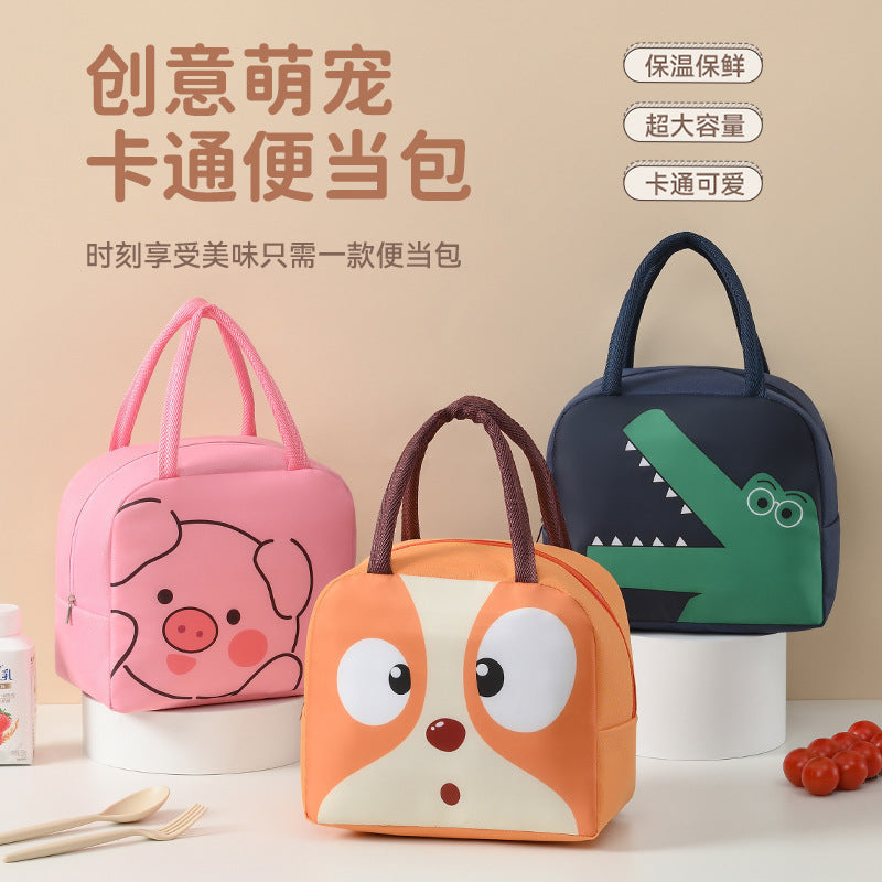 Lunch Box Handbag Bento Bag Insulated Bag Office Worker Lunch Bag Primary School Clothes Lunch Bag Pinny Rice Bag