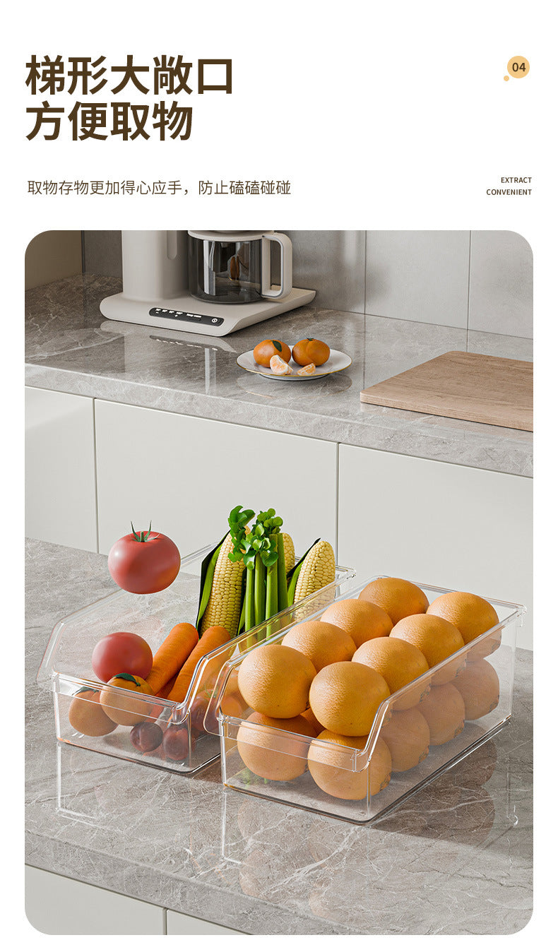 Refrigerator Storage Box Kitchen Plastic Transparent Egg Fruit Vegetable Organizer Drawer Storage Box Storage Box Fresh-keeping Box