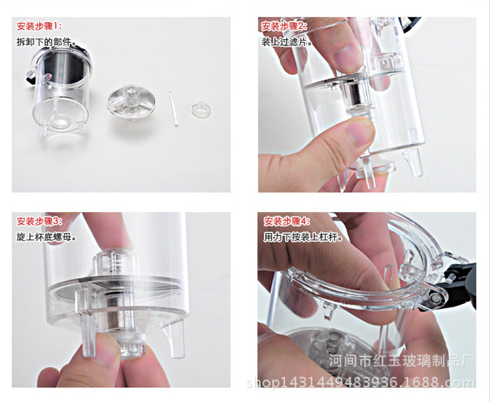 Wholesale High Borosilicate Glass Elegant Cup Heat-Resistant Glass Filter Teapot Detachable Washable Tea Brewing Pot Tea Infuser Exquisite