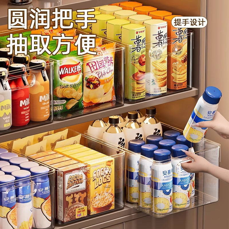 Storage Basket Desktop Snacks Miscellaneous Organizer Storage Box Cabinet Plastic Rectangular Transparent Acrylic Storage Box