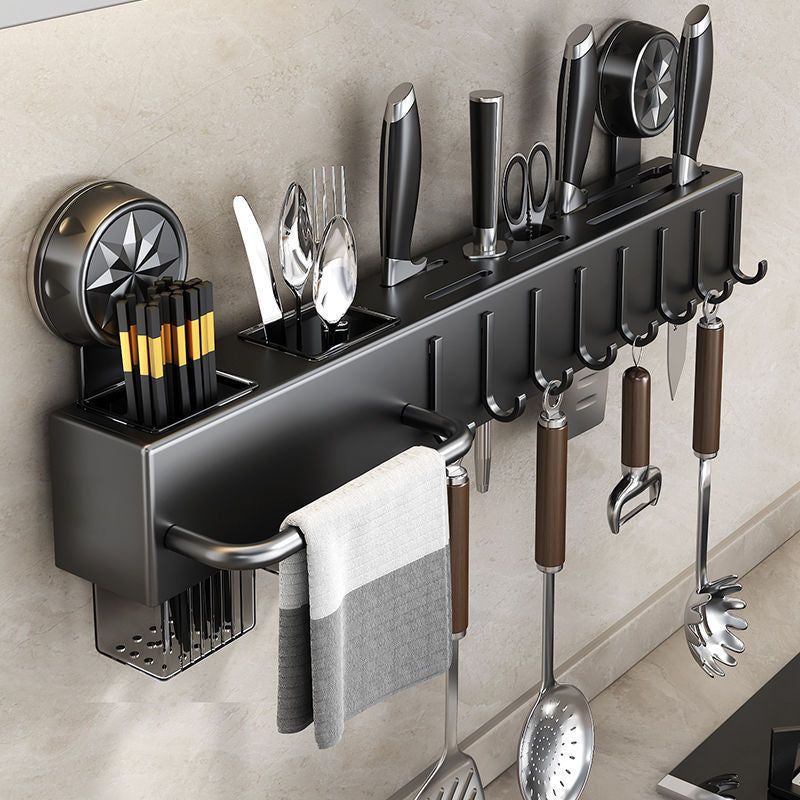 Source Factory Suction Cup Knife Holder Kitchen Storage Rack No-Drill Multifunctional Kitchen Rack Knife and Chopstick Organizer Rack