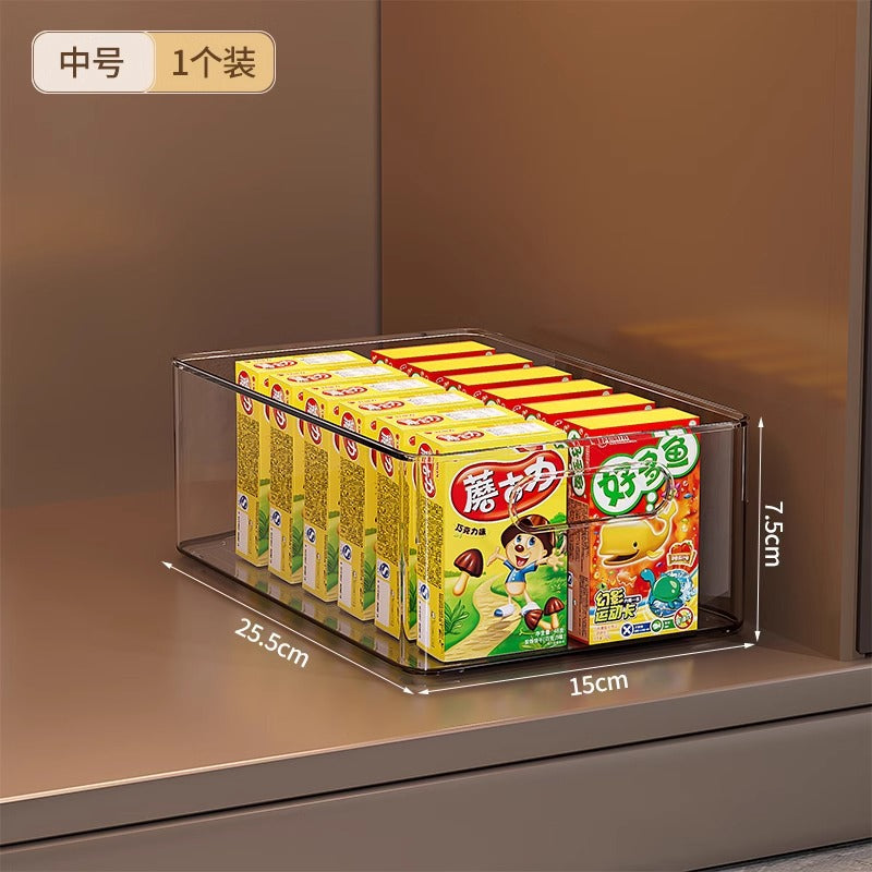 Storage Basket Desktop Snacks Miscellaneous Organizer Storage Box Cabinet Plastic Rectangular Transparent Acrylic Storage Box