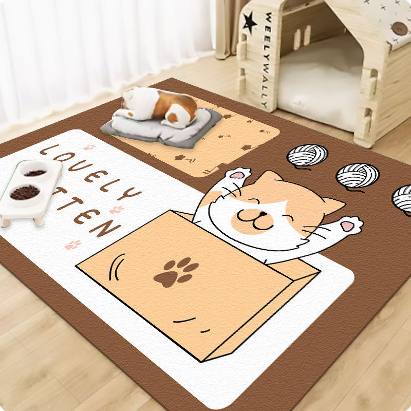 Pet wash-free floor mat waterproof and urine-proof pvc Dog Anti-Slip Mat Cooling Dog Fence Dog Cat Leather Floor Mat