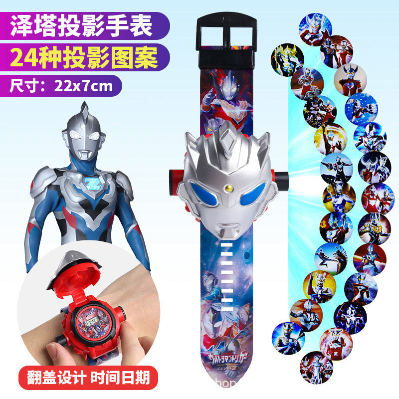 Ultraman Projection Watch Tiga Children's Edition Electronic Zero Tiga Glowing Boys Kindergarten Children's Day Toy