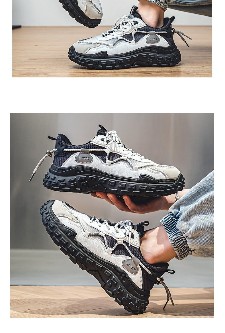 Hot-Selling Men's Shoes Spring Summer Breathable Mesh Shoes Versatile Men's Sports Sneakers Casual Running Thick-Soled Tire Dad Shoes