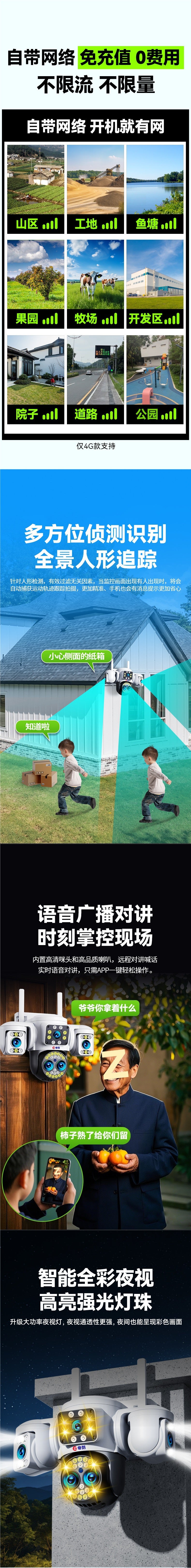 Difang Camera Wireless Mobile Phone Remote Monitor Home Outdoor HD Night Vision360360-Degree Photography with No Dead Angle