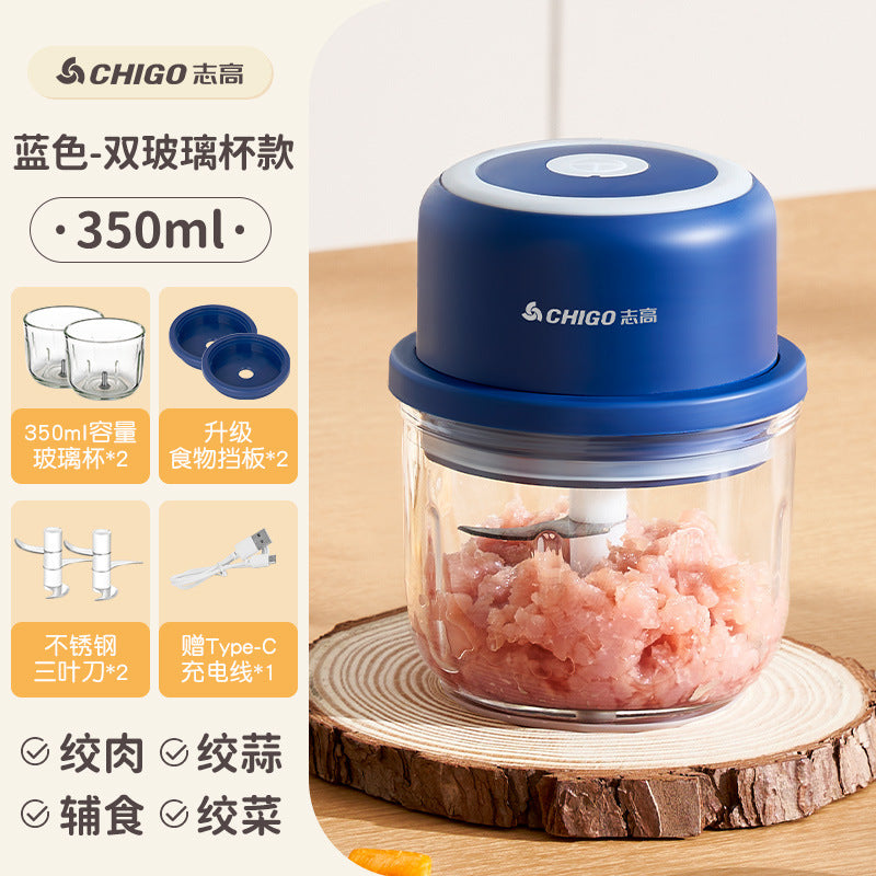 Wireless Charging Garlic Mincer Mini Electric Meat Grinder Kitchen Food Processor Garlic Crusher Garlic Paste Baby Food Maker