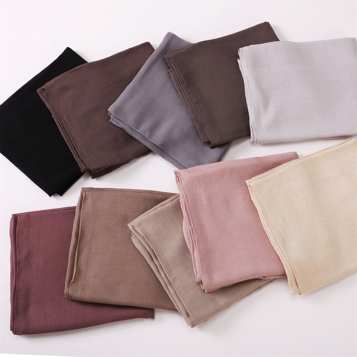 Lightweight Rayon Cotton Linen Solid Color Long Scarf Air-conditioned Room Travel Shawl Monochrome Rayon Scarf Headscarf Shawl for Women