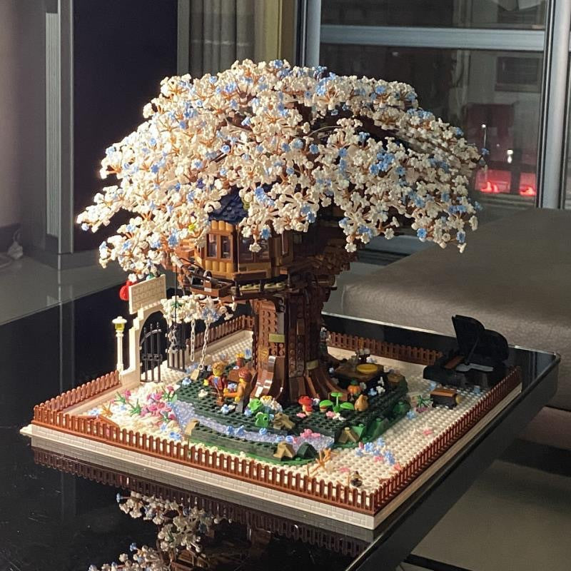 Sakura Treehouse Building Blocks2025New Toy Girl Gift Puzzle Assembly Building Street View Villa House Puzzle