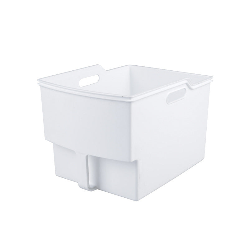 Kitchen Cabinet Storage Box Hanging Cabinet Organizer Handle Refrigerator Transparent Storage Basket with Handle High Storage Box