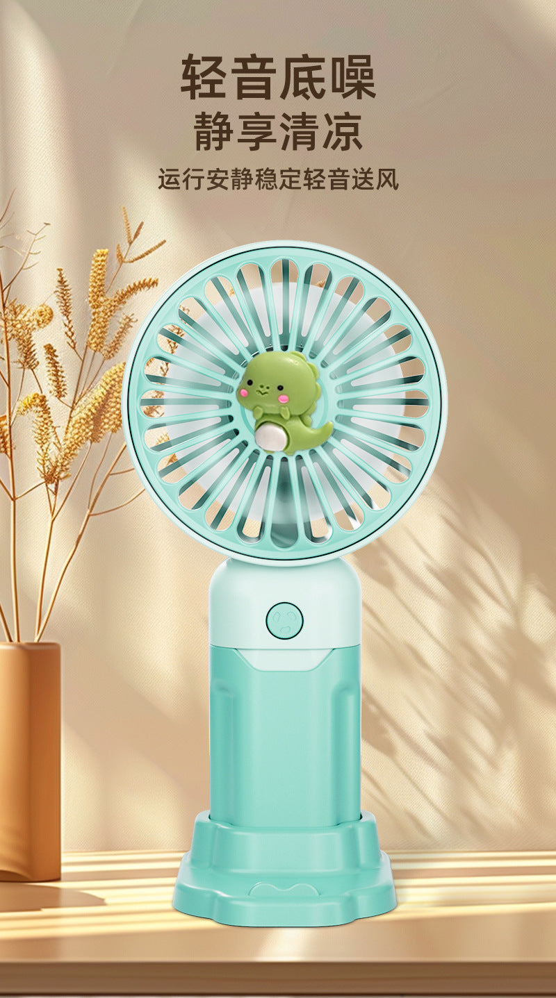 Children's Small Handheld Fan Student Gift Portable Cartoon Mini Portable Rechargeable Small Desktop Fan