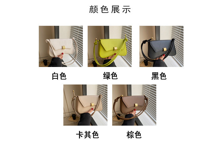 Trendy Women's Shoulder Crossbody Bag Small Square Bag2024Spring new style simple retro hand-held underarm bag