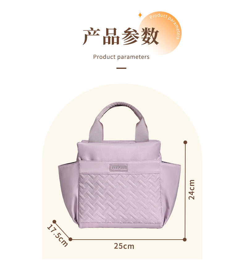 Runhui Croissant Lunch Bag Office Worker Lunch Box Handbag Student Lunch Box Bag Fresh-Keeping Ice Bag Outdoor Insulated Bag