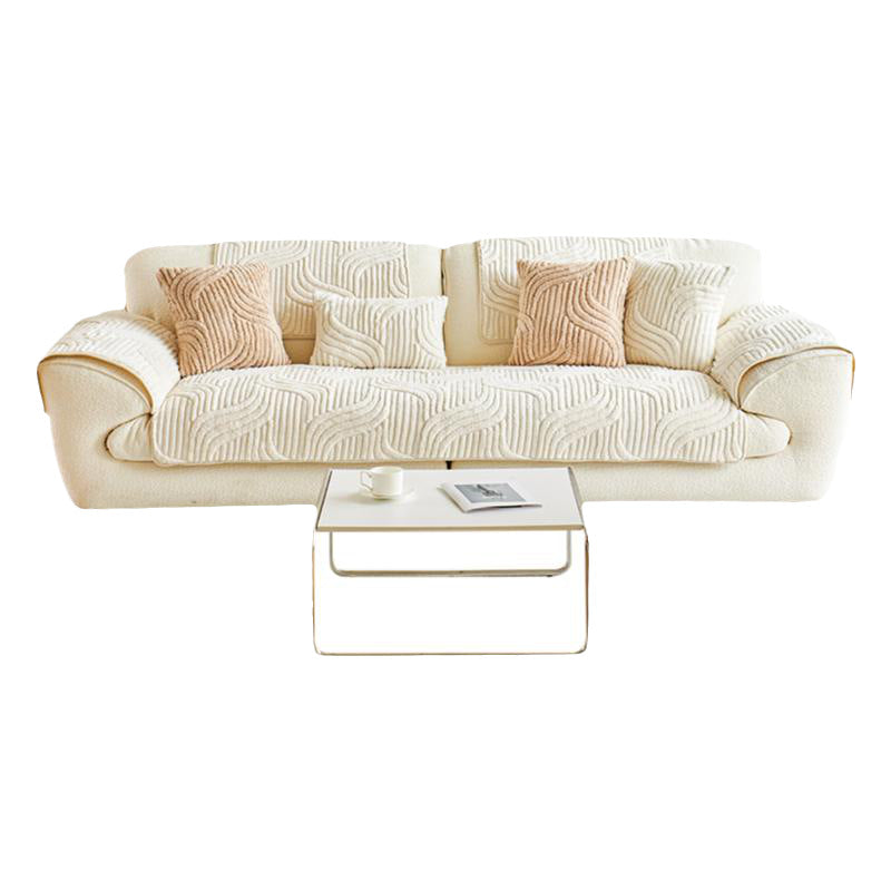 cream-style autumn and winter plush sofa Non-Slip Sofa Cover