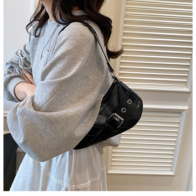 Women's Bag2025New Bag Niche Texture Baguette Bag Retro Underarm Bag Versatile ins Trendy Single Shoulder Crossbody Bag