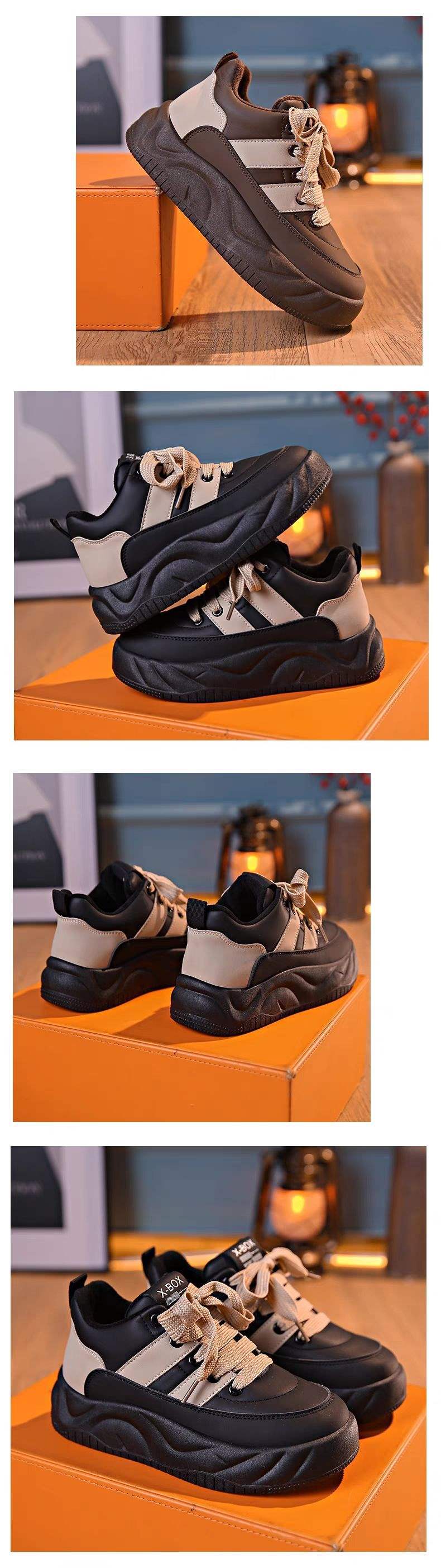 Chunky Sneakers for Women, Autumn and Winter Soft Sole Loafers, Women's Cotton Shoes2025Winter new style fleece-lined thick-soled casual sports sneakers