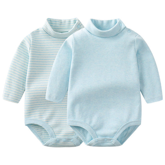 Baby Romper Autumn Winter High Neck Triangle Bodysuit Warm Belly Protection Thickened Base Layer One-Piece Baby Underwear