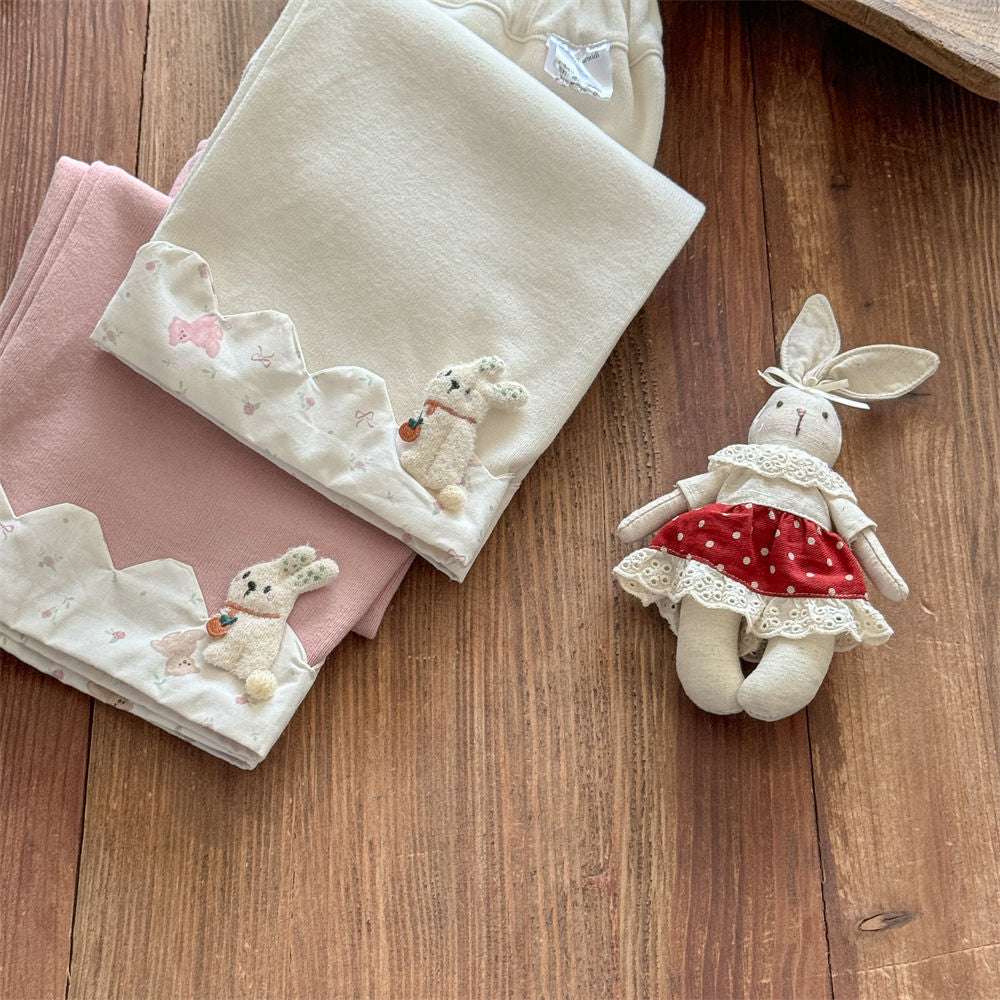 Sweet Little Girl Pants Autumn New Fashionable Baby Casual Long Pants Spring and Autumn Style Children's Straight Pants