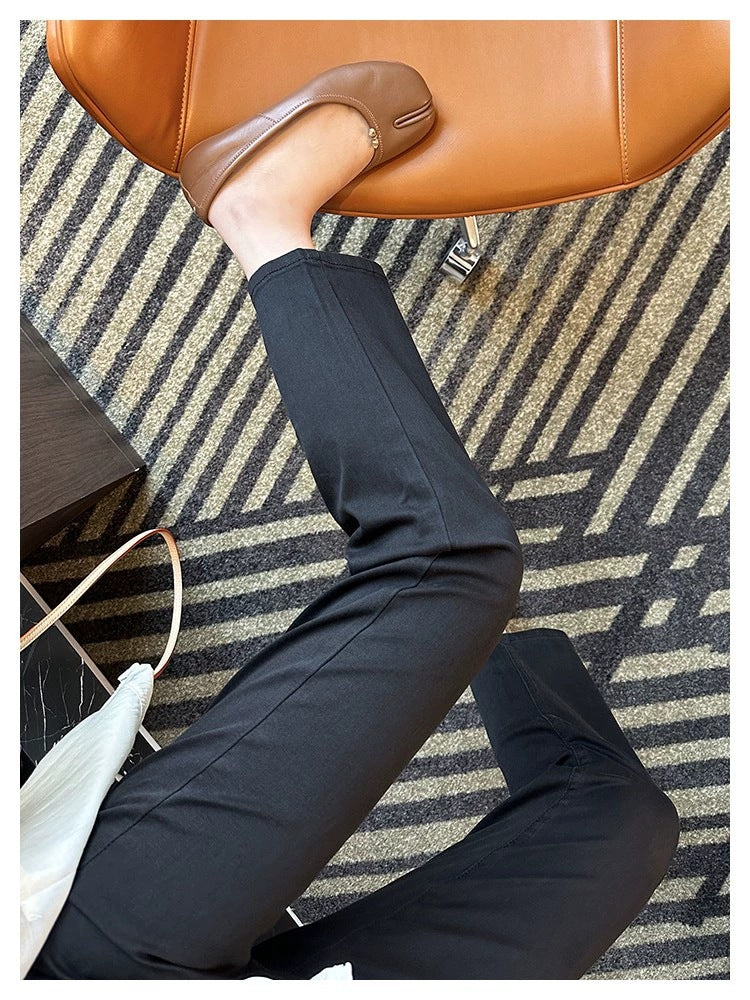 Thin and Soft Mask Pants!Summer Thin Jeans for Women Slimming Petite Nine-point Narrow Straight-leg Pants