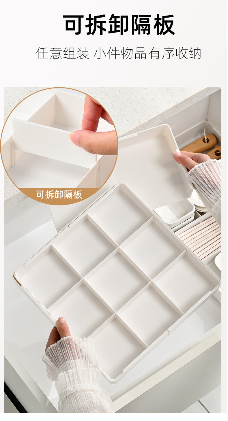 Expandable Drawer Storage Box for Home Kitchen Drawers, Cosmetics, Office Stationery, Plastic Stationery Organizer