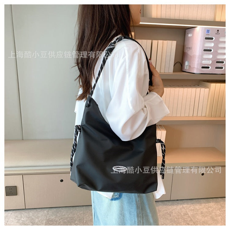 Fashion Simple Crossbody Bag for Women, Large Capacity Lazy Style Single Shoulder Tote Bag, Korean Version Versatile Commuting