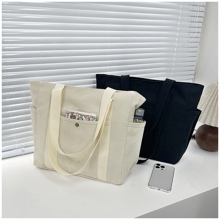Large Capacity Tote Canvas Bag for Work and Going out Good-looking Commuter's All-Matching Art Student Book One Shoulder Bag Bag