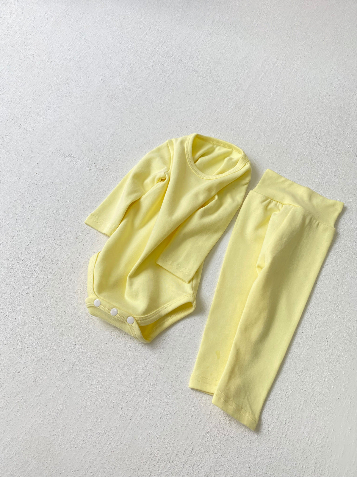 Baby Romper Spring and Autumn a High-Waist Belly Protection Pants Set Baby Spring and Autumn Triangle Romper Bodysuit Jumpsuit