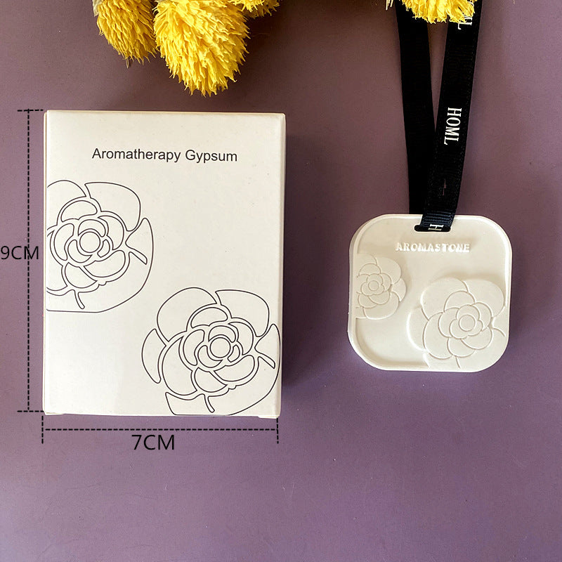 Wardrobe Aromatherapy Hanging Camellia Pattern Gypsum Aromatherapy Scent Tablets Bedroom Toilet Car Aromatherapy Gift Box