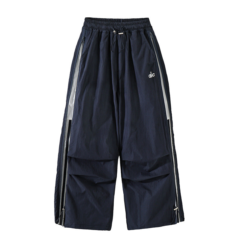 Girls' Summer Thin Pants2025New Cool and Stylish Quick-Dry Cargo Pants for Middle School Students Ice Feel Wide-Leg Pants