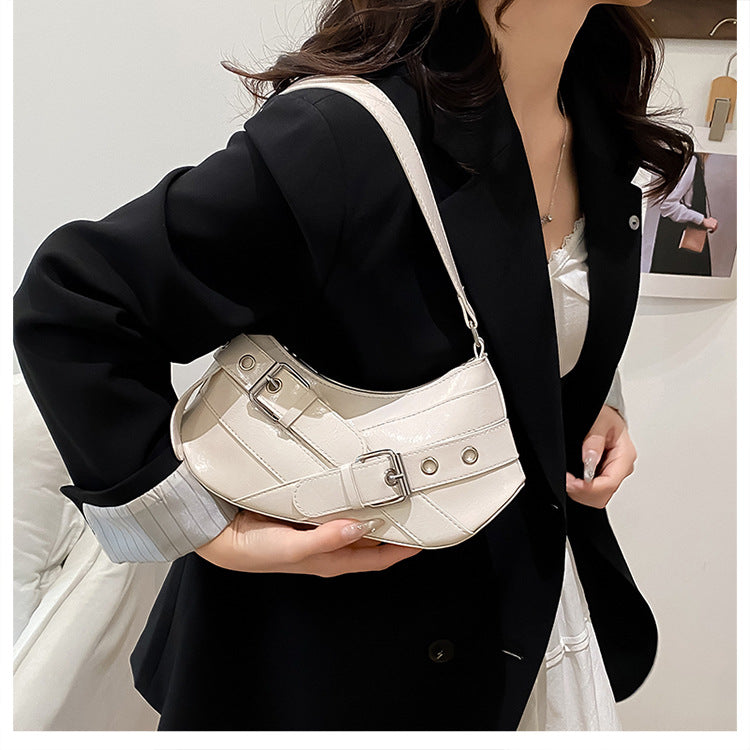 Women's Bag2025New Bag Niche Texture Baguette Bag Retro Underarm Bag Versatile ins Trendy Single Shoulder Crossbody Bag