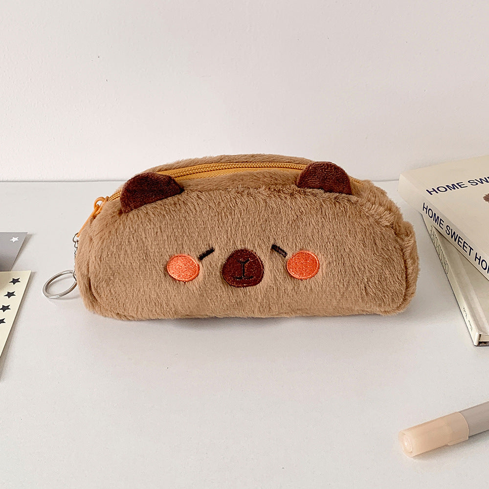 Back-to-School Season Cartoon New Small Animal Shaped Plush Pencil Case Student Stationery Storage Bag Children's Gift Pencil Case http://detail.1688.com/offer/965587364353.html