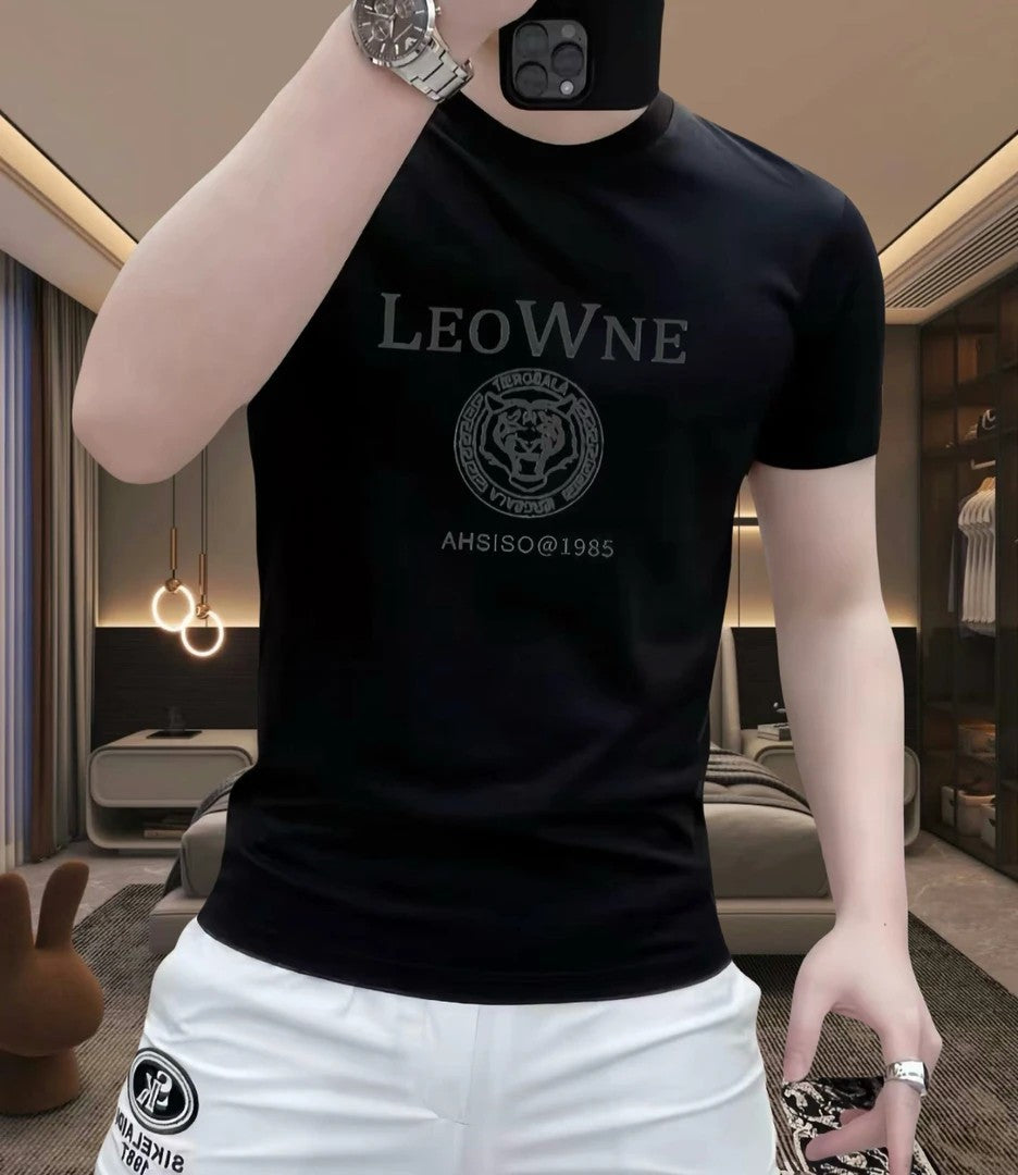 2025New Summer High-End Short Sleeve t Men's Round Neck Loose Fit Plus Size T-Shirt Versatile Top ins Fashion Brand