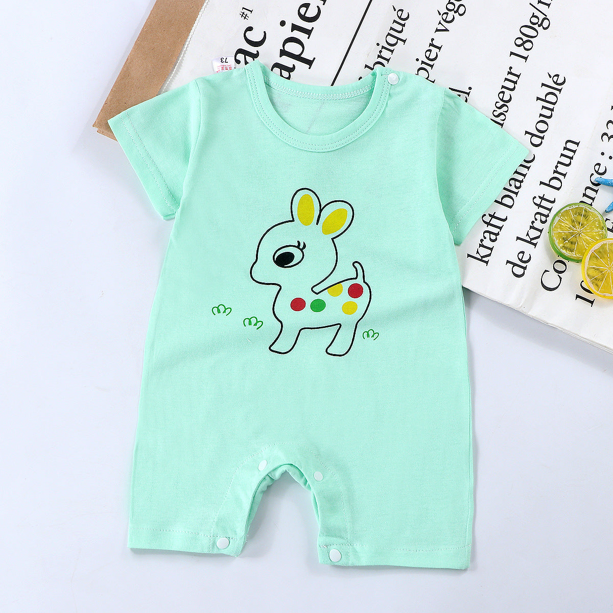 Spring and Summer New Baby Short Sleeve Romper Summer Spring Autumn Thin Newborn Romper a Newborn Short Sleeve Romper A Class