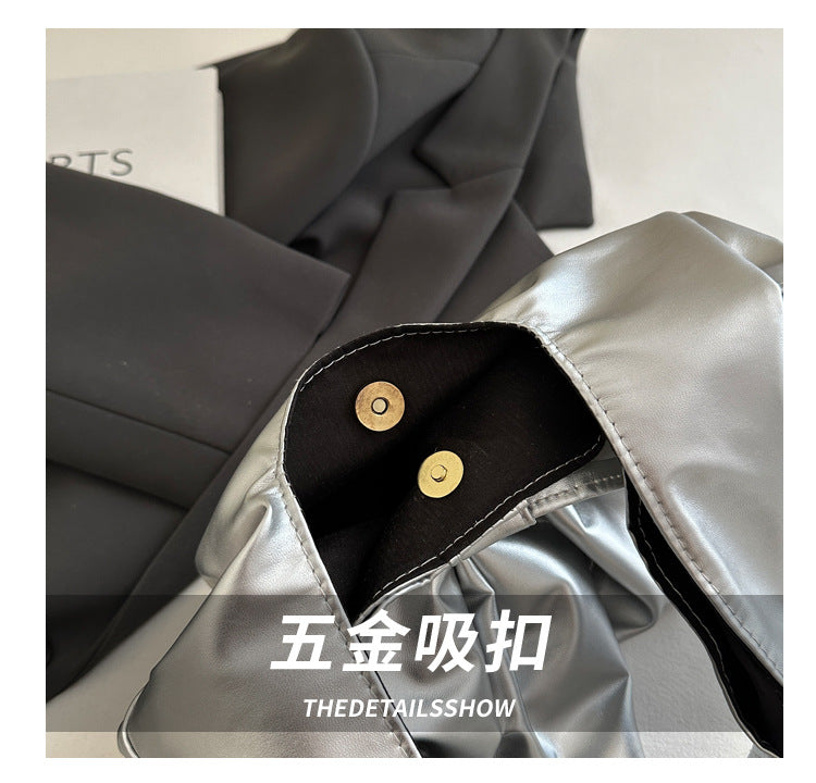 Korean Style Casual Underarm Women's Bag2025New Simple Bowknot Design Tote Bag Simple Handheld Shoulder Bag