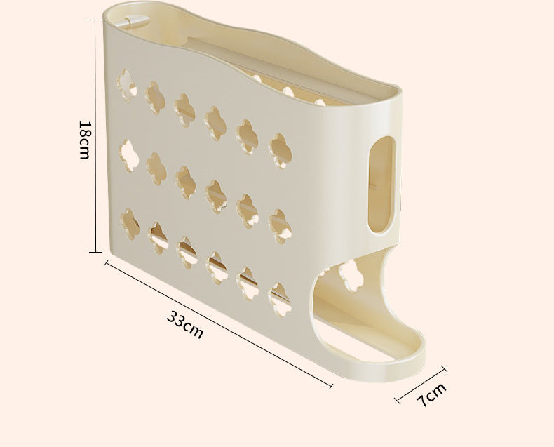 Egg Storage Box Refrigerator Side Door Rolling Egg Food Grade Egg Rack Automatic Egg Box Fresh-keeping Kitchen Organizer