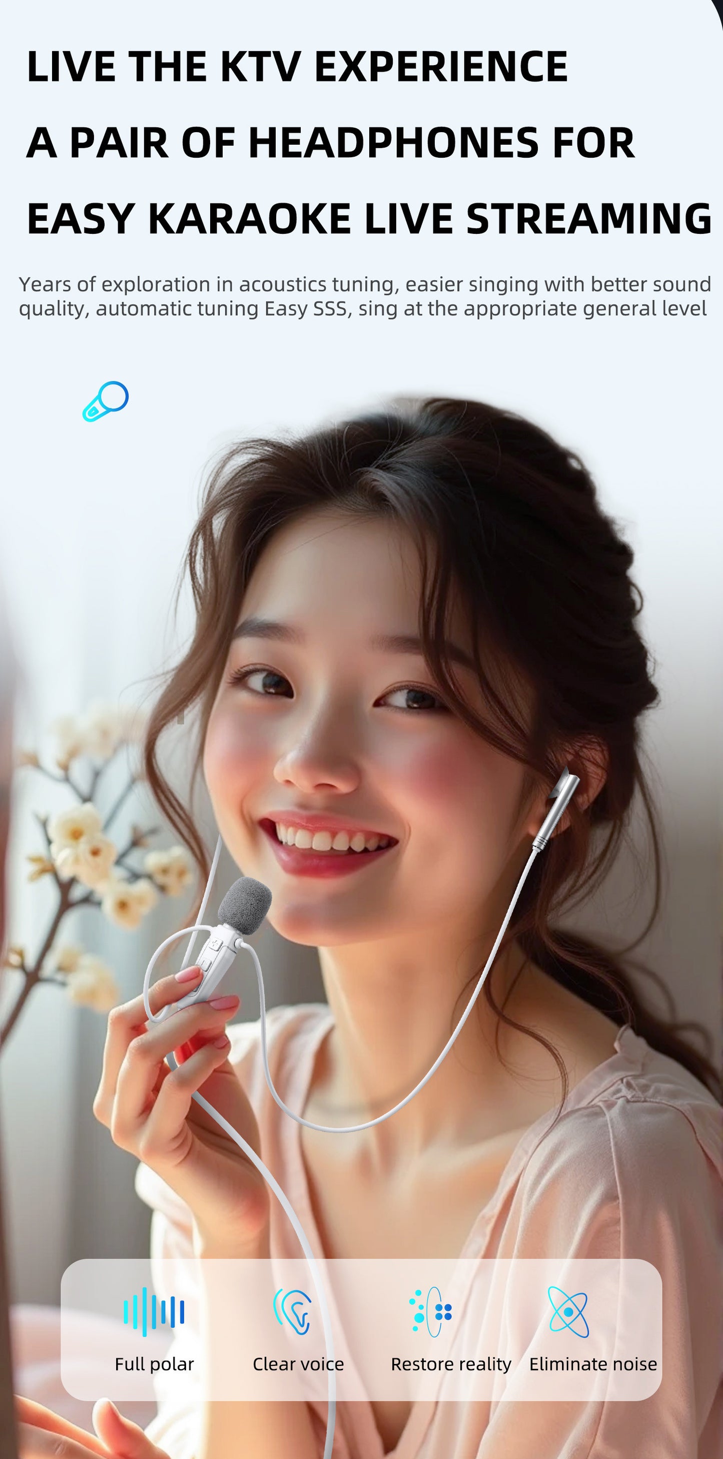 New Professional k Song Live Broadcast Dedicated Sound Card Headset DSP Reverberation Gaming E-Sports Headset Real-Time Ear Return Headset