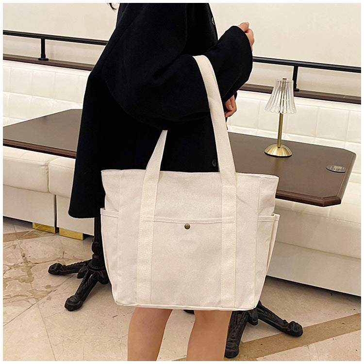 Large Capacity Tote Canvas Bag for Work and Going out Good-looking Commuter's All-Matching Art Student Book One Shoulder Bag Bag