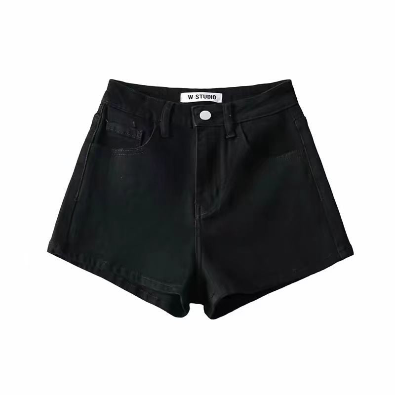 Women's Denim Shorts Summer New Korean Style Stretchy European and American Tight Hip-lifting Petite Spring Versatile Hot Pants Trend