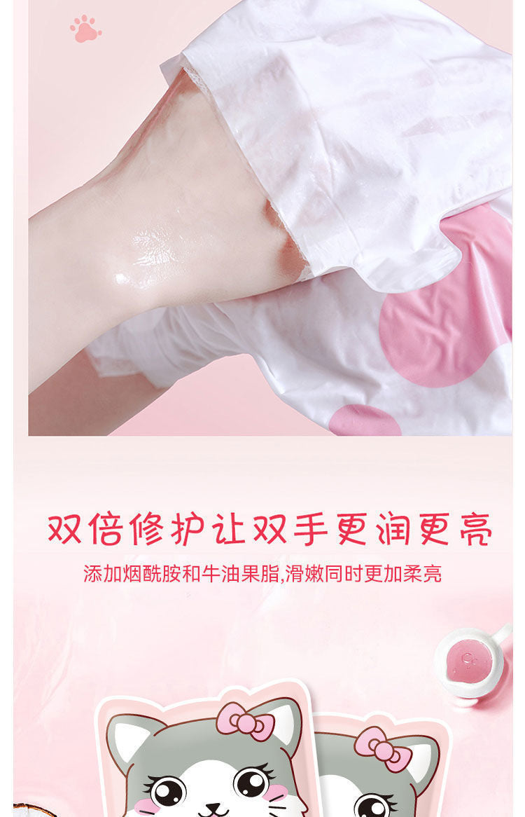 (Manufacturer Genuine Wholesale)Niacinamide Cat Claw Hand Mask Moisturizing Replenishing Whitening Hand Care Hand Mask Foot Mask