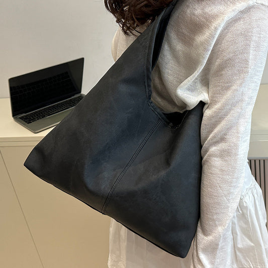 European and American Style Large Capacity Women's Bag2025Summer New Fashionable Single Shoulder Tote Bag Casual Underarm Bag