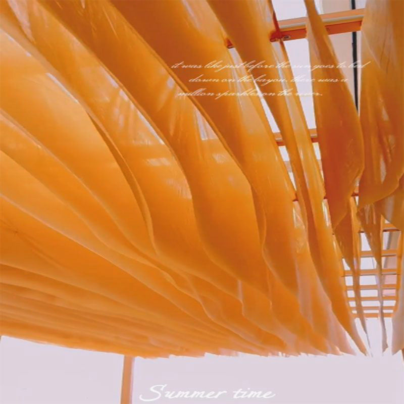 Internet Celebrity Style Wind-Driven Sheer Curtain Ceiling Hotel Restaurant Homestay Atmosphere Decoration Outdoor Wedding Scenic Spot Seaside Tent Sheer Curtain