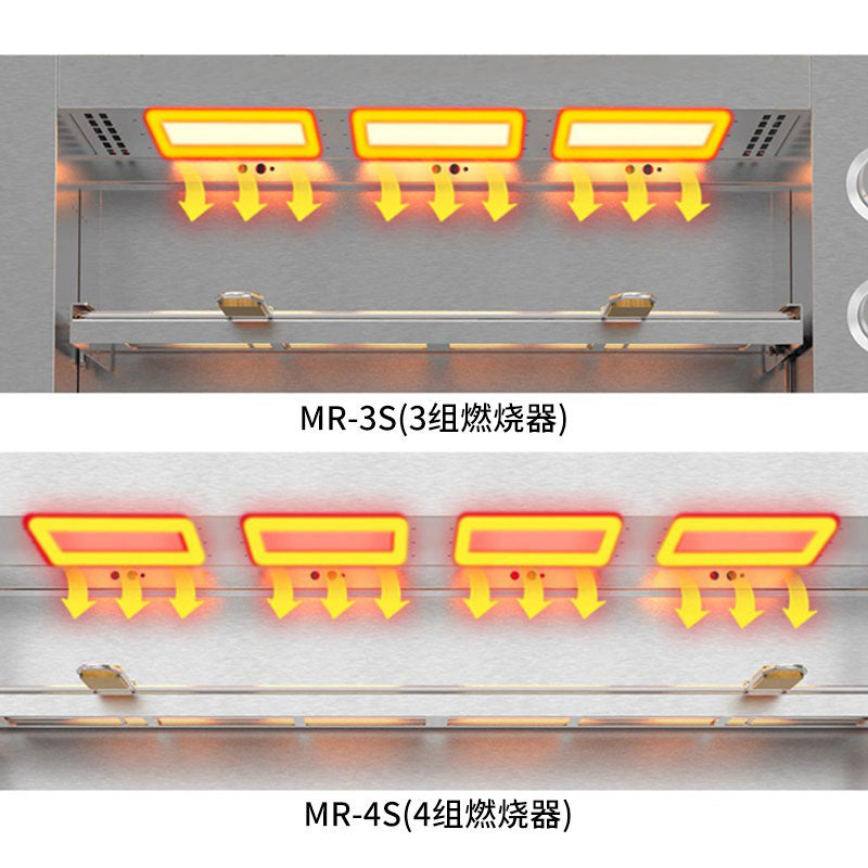 Anpai New Model MR-3S 4S Commercial Gas Steak Noodle Stove Electric Oven Lifting Japanese Stainless Steel Grill