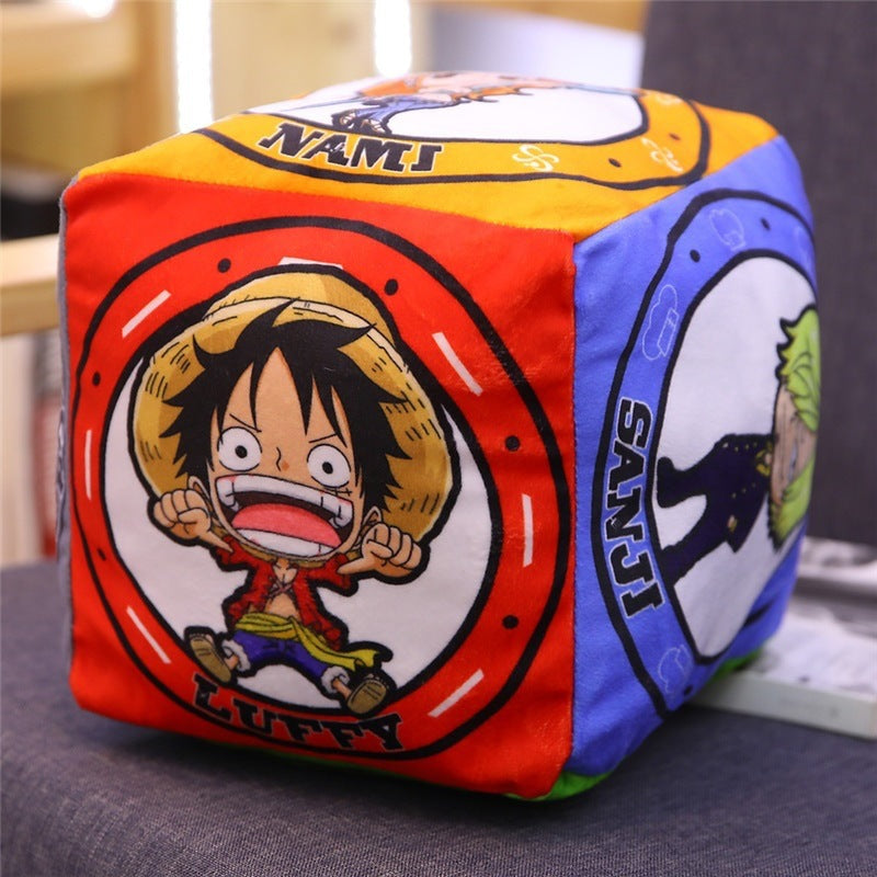 New One Piece Round Pillow Anime Merchandise Luffy Chopper One Piece Double-Sided Print Nap Cushion In Stock