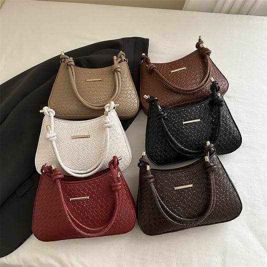 New Commuting Solid Color Underarm Bag Crossbody Bag Simple Fashion Single Shoulder Bag2025Spring Elegant Women's Handbag