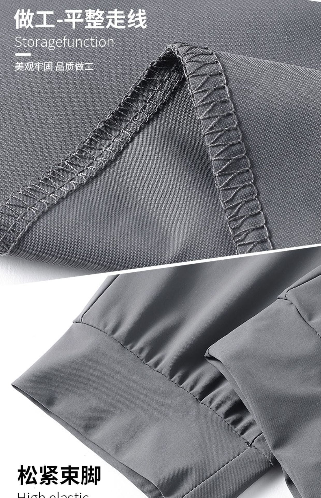 Construction Site Summer Casual Pants Men Workwear Pocket with Zipper Work Pants Men Loose Summer Wear-Resistant Labor Protection Worker
