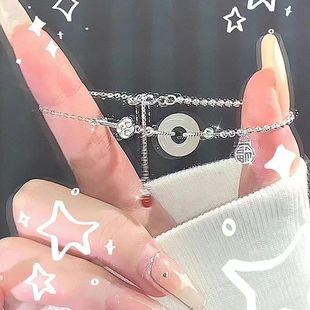 Korean Versatile Pearl Bracelet for Women ins Niche Style High-End Titanium Steel Bracelet Couple Bracelets Wholesale