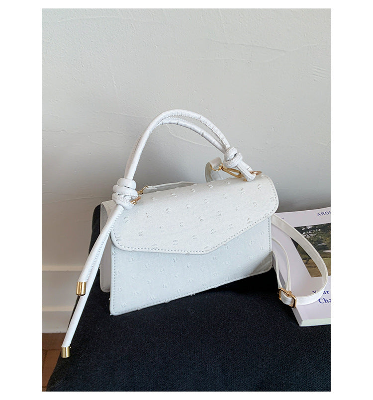 Simple Solid Color Trendy Fashionable Handbag2025Summer New Casual Elegant Single Shoulder Crossbody Small Square Bag for Women