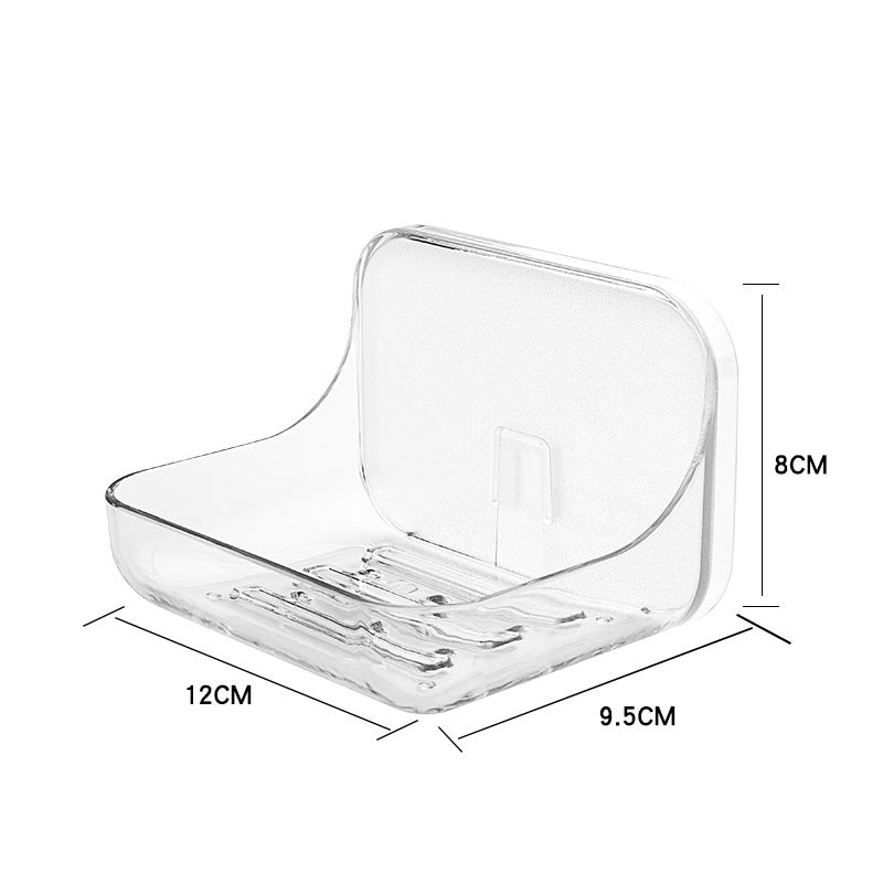 Bathroom Suction Cup Storage Rack Wall-Mounted Draining Rack No-Drill Hanging Rack Toilet Wall Soap Storage