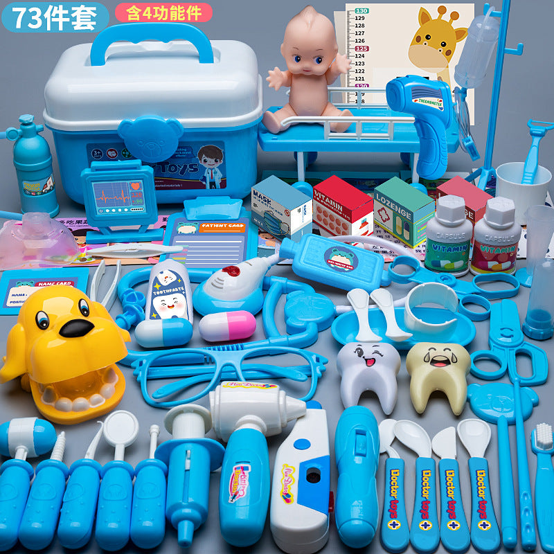 Children's Doctor Toy Set Tools Medical Kit Boys and Girls Pretend Play Nurse Injection Stethoscope Baby