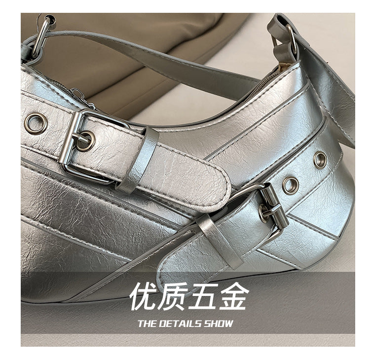 Women's Bag2025New Bag Niche Texture Baguette Bag Retro Underarm Bag Versatile ins Trendy Single Shoulder Crossbody Bag